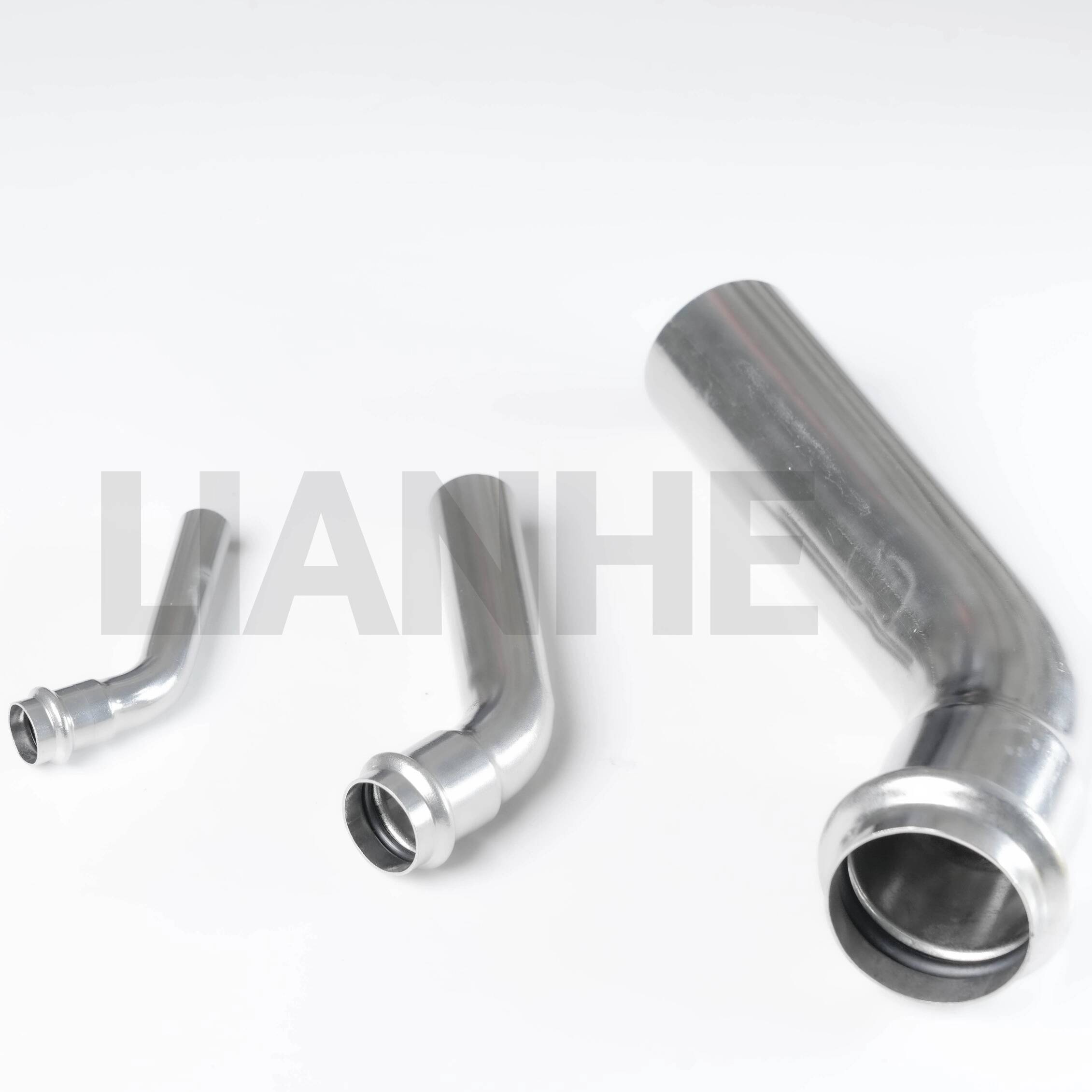 Phụ kiện máy ép thép không gỉ chất lượng cao Loại khuỷu tay dài 45DEG