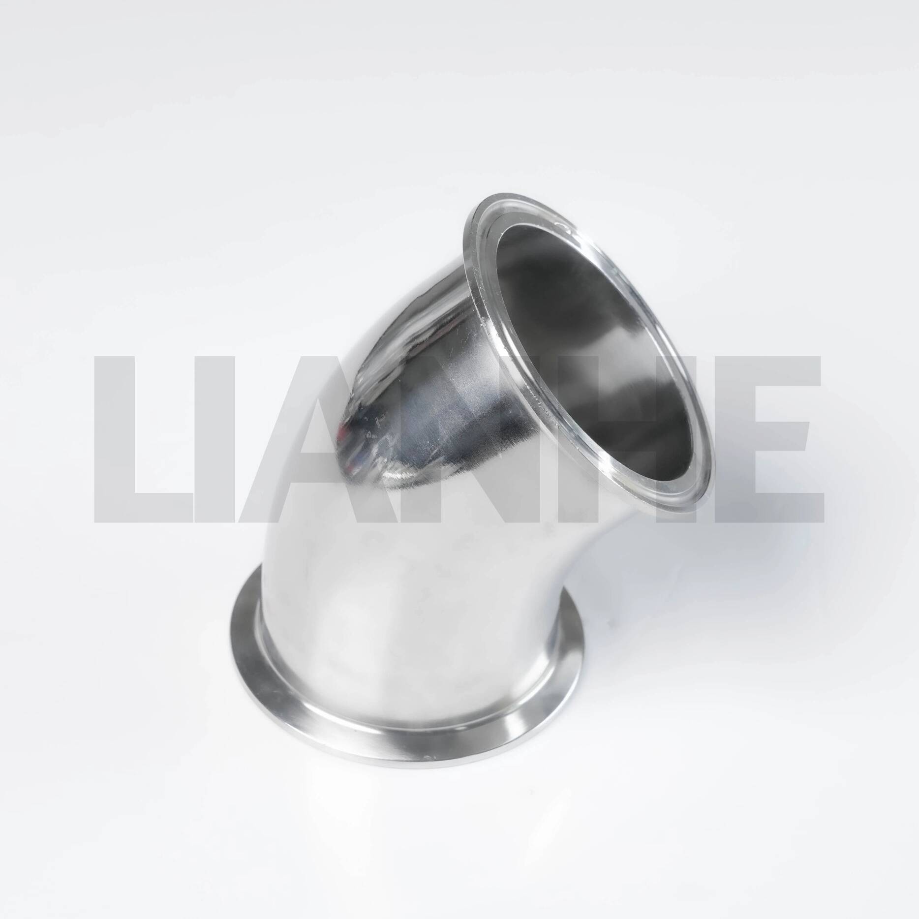 Khuỷu tay vệ sinh bằng thép không gỉ kẹp 45DEG
