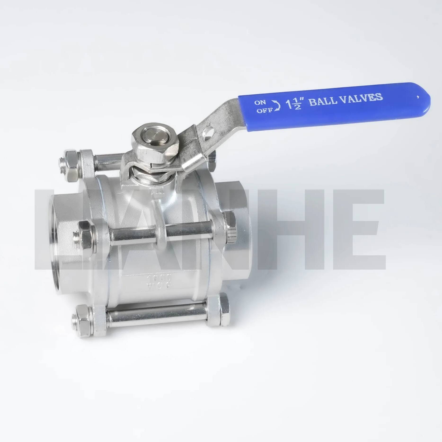 Van bi toàn cổng có ren 3 mảnh bằng thép không gỉ có tay cầm 304/316 Van bi toàn cổng có ren 3 mảnh bằng thép không gỉ có tay cầm 304/316