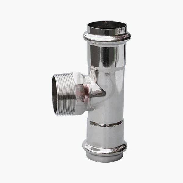 Tee ép ren nam bằng thép không gỉ